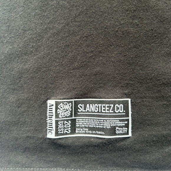 Slangteez Co. ‘Blood Claat’ Black & Neon Text Unisex Graphic T-shirt - Picture 8 of 12